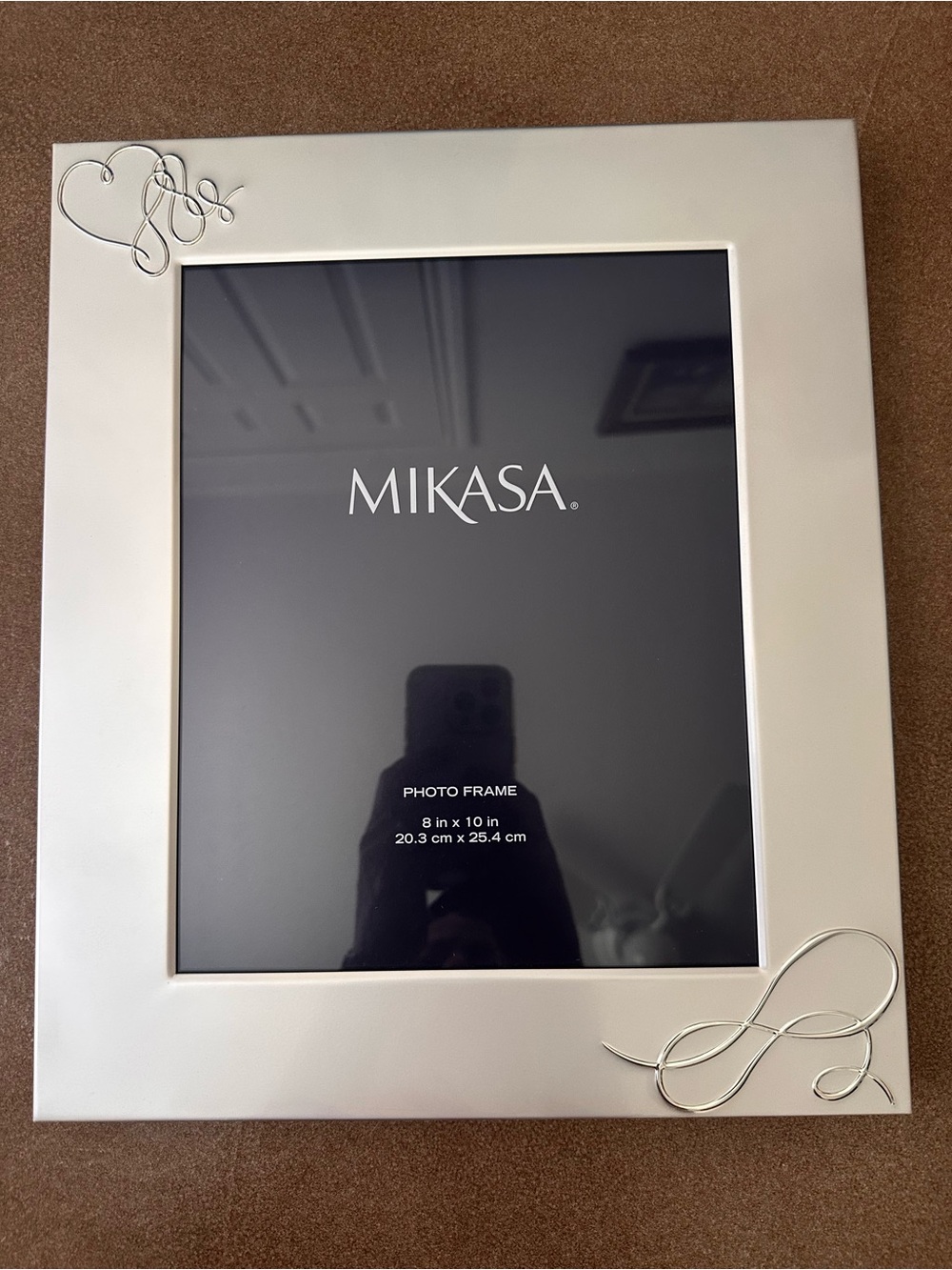 Mikasa Silver Photo Frame with Decorative Ribbon Motifs